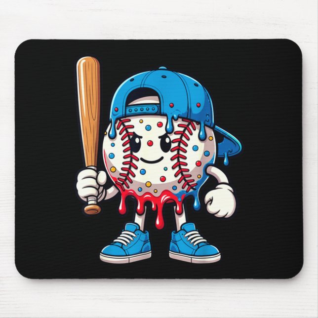 Baseball Drip Baseball Life Style 101 Apparel Yout Mouse Mat (Front)