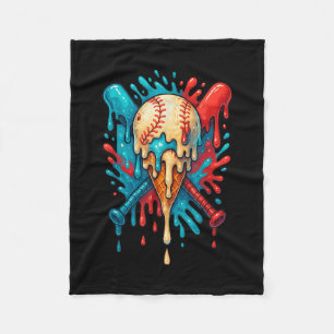 Baseball Drip Baseball Lifestyle 101 Youth Boys Ic Fleece Blanket
