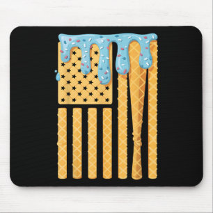 Baseball Drip Bat Boys Dripping Ice Cream American Mouse Mat