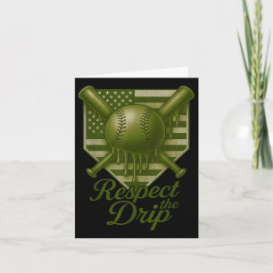 Baseball Drip Boys Ice Cream Camo Usa 4th Of July Card