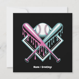 Baseball Drip For Boys Ice Cream Bat – Cool Youth  Invitation