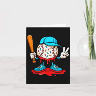 Baseball Drip For Boys Ice Cream Drip Baseball  Card