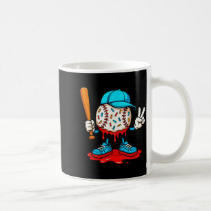 Baseball Drip For Boys Ice Cream Drip Baseball  Coffee Mug