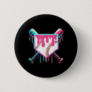 Baseball Drip For Boys Ice Cream Drip Youth Boys B 6 Cm Round Badge