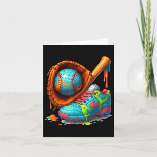 Baseball Drip For Boys Ice Cream Drip Youth Boys B Card