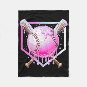 Baseball Drip For Boys Ice Cream Drip Youth Boys B Fleece Blanket