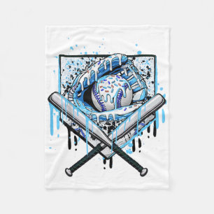 Baseball Drip For Boys Ice Cream Drip Youth Boys B Fleece Blanket