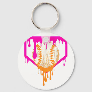 Baseball Drip For Boys Ice Cream Drip Youth Boys B Key Ring