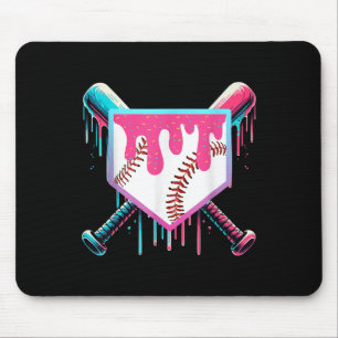 Baseball Drip For Boys Ice Cream Drip Youth Boys B Mouse Mat
