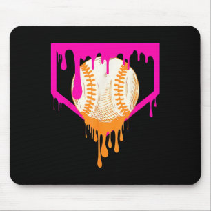 Baseball Drip For Boys Ice Cream Drip Youth Boys B Mouse Mat