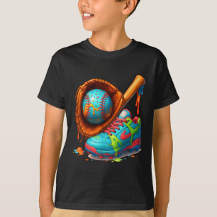 Baseball Drip For Boys Ice Cream Drip Youth Boys B T-Shirt