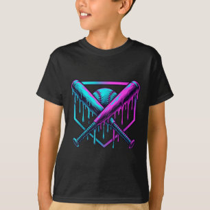 Baseball Drip For Boys Ice Cream Drip Youth Boys B T-Shirt
