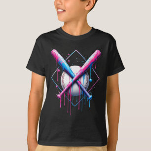 Baseball Drip For Boys Ice Cream Drip Youth Boys B T-Shirt