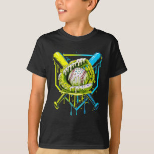 Baseball Drip For Boys Ice Cream Drip Youth Boys B T-Shirt