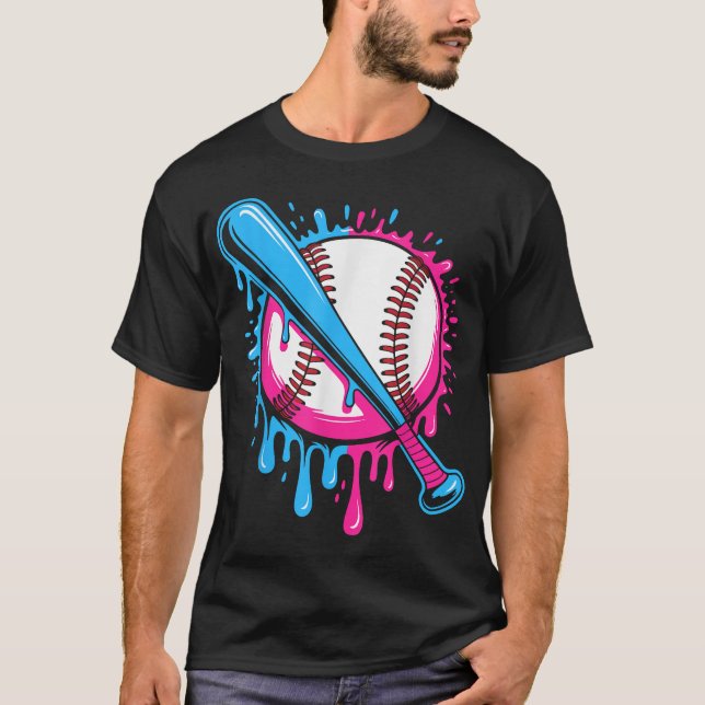 Baseball Drip For Boys Ice Cream Drip Youth Boys  T-Shirt (Front)