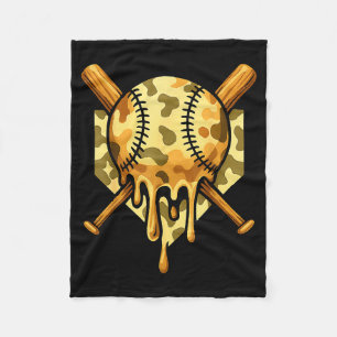 Baseball Drip For Boys Ice Cream Dripng Boys Baseb Fleece Blanket