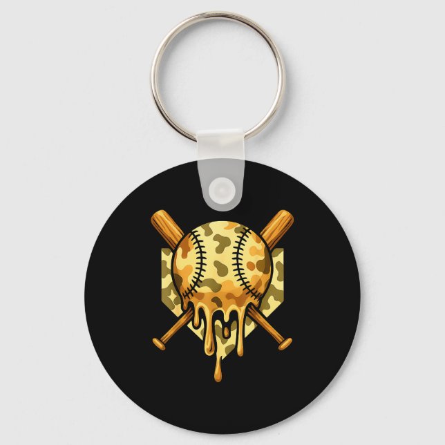 Baseball Drip For Boys Ice Cream Dripng Boys Baseb Key Ring (Front)