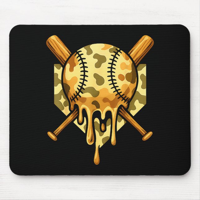 Baseball Drip For Boys Ice Cream Dripng Boys Baseb Mouse Mat (Front)