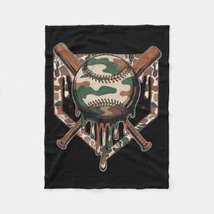 Baseball Drip For Boys Ice Cream Dripping Boys Bas Fleece Blanket