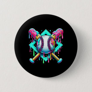 Baseball Drip For Boys Ice Cream Dripping Girl Bas 6 Cm Round Badge