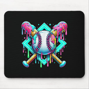 Baseball Drip For Boys Ice Cream Dripping Girl Bas Mouse Mat
