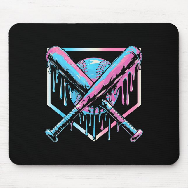 Baseball Drip For Boys Ice Cream With Sprinkles Dr Mouse Mat (Front)