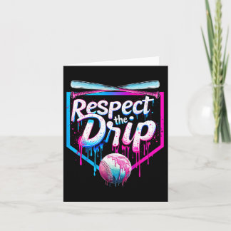 Baseball Drip For Boys Men Ice Cream Drip Respect  Card