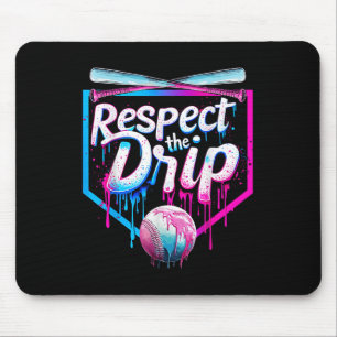 Baseball Drip For Boys Men Ice Cream Drip Respect Mouse Mat