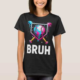 Baseball Drip Funny Bruh Ice Cream Dripng Matching T-Shirt