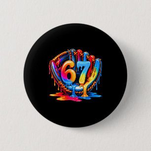 Baseball Drip Ice Cream 67 Baseball Lifestyle 101 6 Cm Round Badge