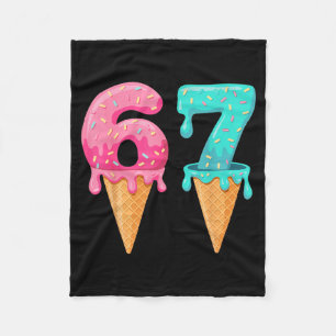 Baseball Drip Ice Cream 67 Baseball Lifestyle 101  Fleece Blanket