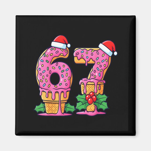 Baseball Drip Ice Cream 67 Baseball Lifestyle 101  Magnet (Front)