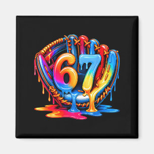 Baseball Drip Ice Cream 67 Baseball Lifestyle 101  Magnet