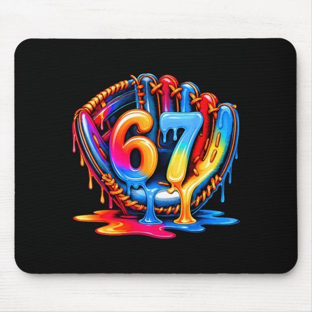 Baseball Drip Ice Cream 67 Baseball Lifestyle 101  Mouse Mat (Front)