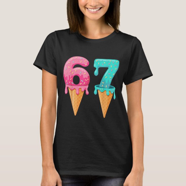 Baseball Drip Ice Cream 67 Baseball Lifestyle 101  T-Shirt (Front)
