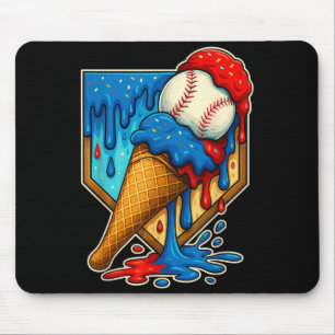 Baseball Drip Ice Cream 6 7 Number 67 Six Seven Me Mouse Mat