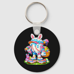 Baseball Drip Ice Cream Apparel Youth Boy Easter Key Ring
