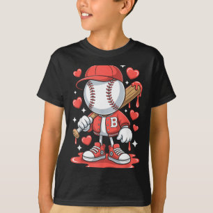 Baseball Drip Ice Cream Apparel Youth Boy Valentin T-Shirt