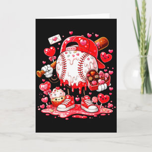 Baseball Drip Ice Cream Boys Kids Youth Valentines Card
