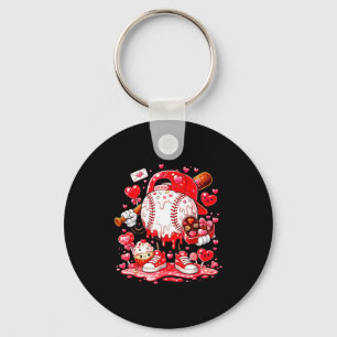 Baseball Drip Ice Cream Boys Kids Youth Valentines Key Ring