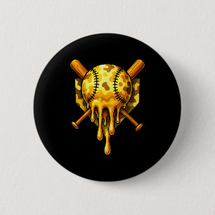 Baseball Drip Ice Cream Camo Cool Design 6 Cm Round Badge