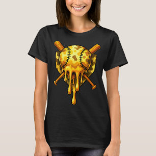 Baseball Drip Ice Cream Camo Cool Design  T-Shirt