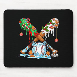 Baseball Drip Ice Cream Men Boys Christmas Basebal Mouse Mat