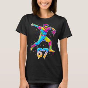 Baseball Drip Ice Cream Number 67 Player Or 67th B T-Shirt
