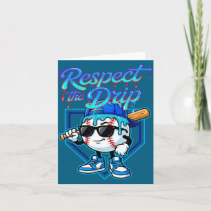 Baseball Drip Ice Cream Respect The Drip Home Plat Card