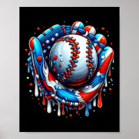 Baseball Drip Ice Cream Sprinkles Baseball Glove 4
