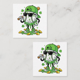 Baseball Drip Ice Cream St Patricks Day Enclosure Card