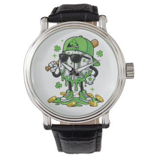 Baseball Drip Ice Cream St Patricks Day Watch