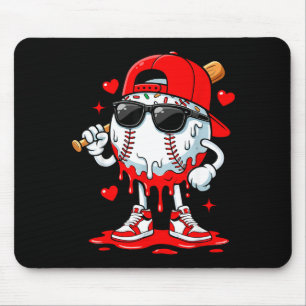 Baseball Drip Ice Cream Sungles Boys Youth Kids Va Mouse Mat
