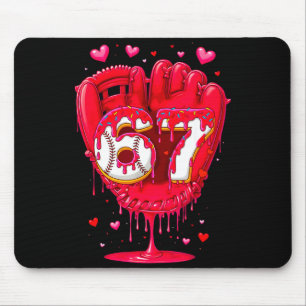 Baseball Drip Ice Cream Valentine Youth Boys Girls Mouse Mat